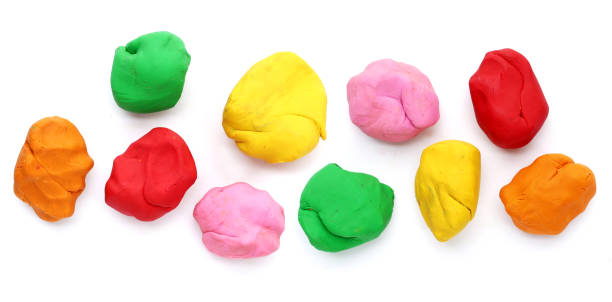 istock Colorful plasticine clay on white background. 2161680257