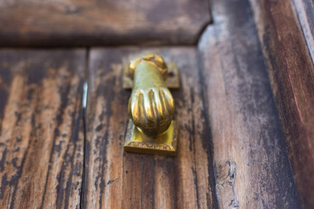 istock Bronze Hand of Fatima on Wall 2161689042