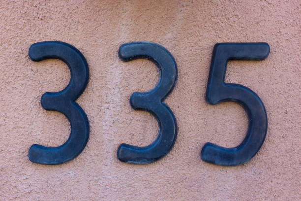 Bronze House Address Numbers: 335