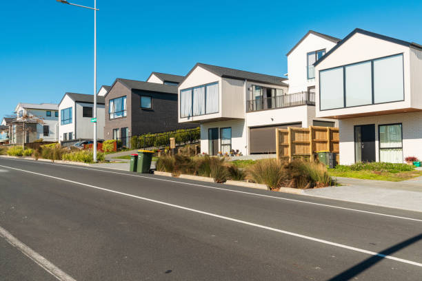 istock Modern Suburban Residential Street. 2161698865