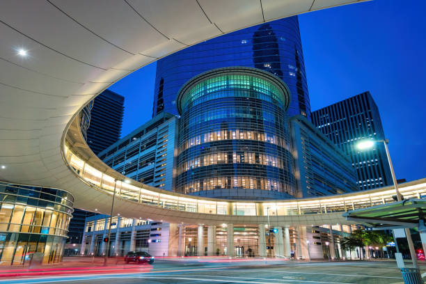 Downtown Houston Texas USA Financial District Night