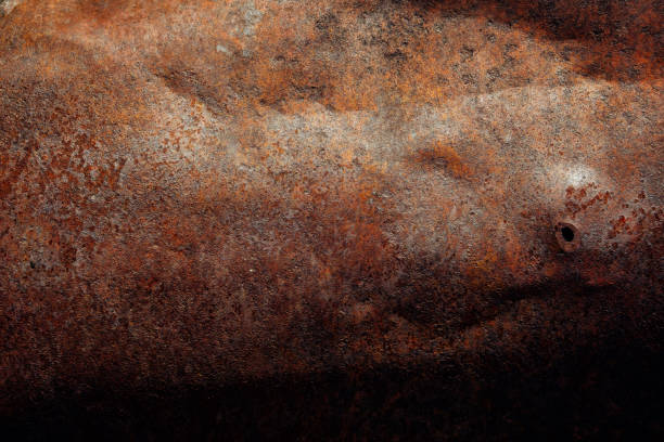istock Grunge rusty metal texture, rust and oxidized metallic background. Close-up worn corroded iron. 2161708107