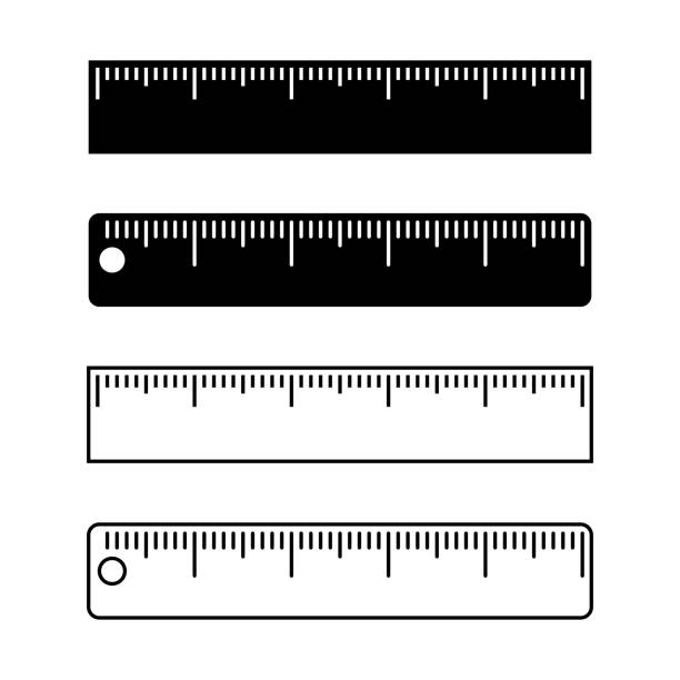 Ruler Icon Set Vector Design. Scalable to any size. Vector illustration file. metric ruler stock illustrations