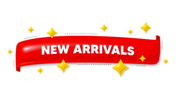 istock New arrivals. New product items sign. Red ribbon 3d banner. Vector 2161716170