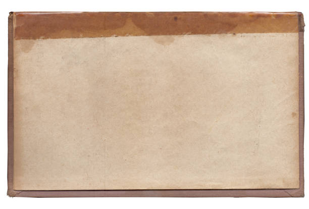 Overhead shot of closed old matchbox, isolated on white with clipping path.