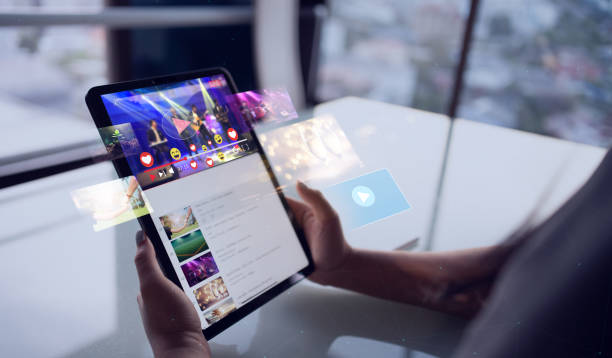 istock Live video content online streaming marketing concept. 2161721562