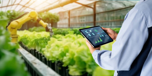 istock Smart Automation AI farming agriculture concept. 2161721702