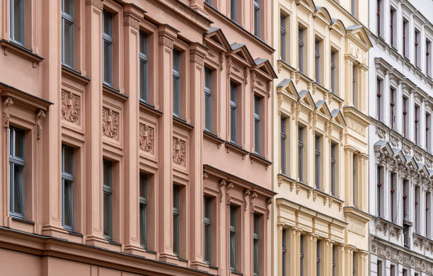 istock Full frame of old residential buildings 2161722661