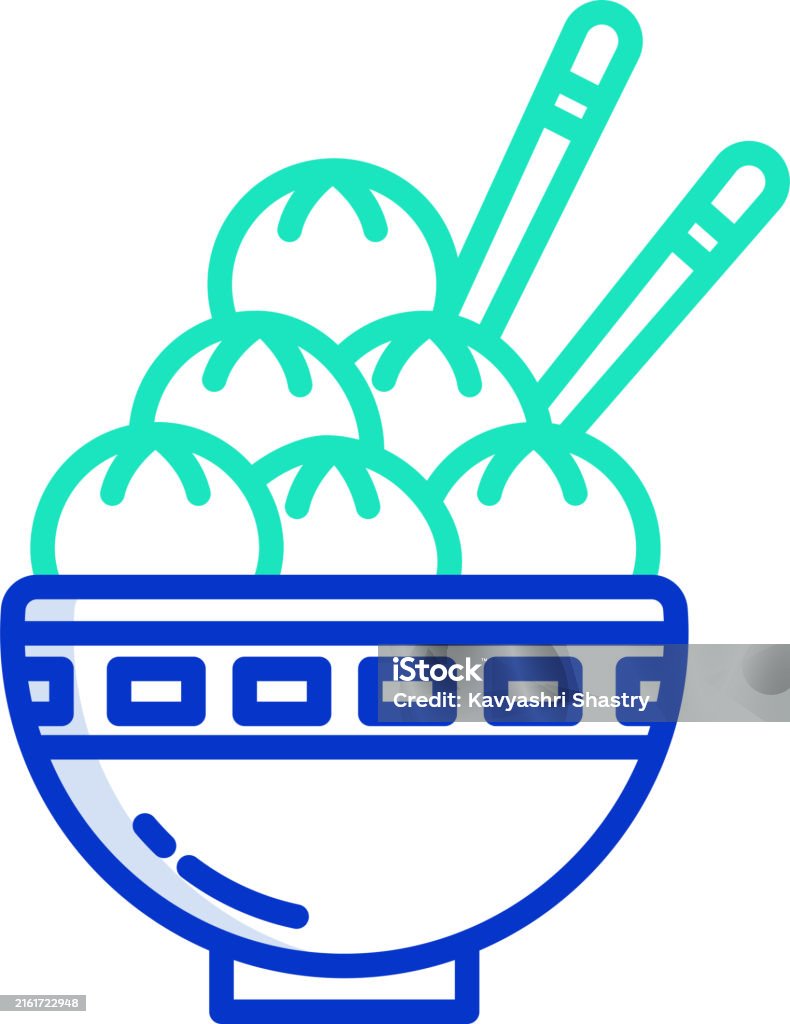 Chinese Style Rice Vector Chinese Rice Outline Color Vector Illustration Stock Illustration ...