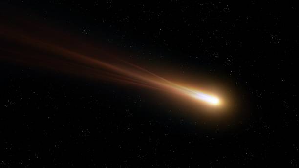 istock Large comet in space. Glowing gas tail of a comet. 2161733295
