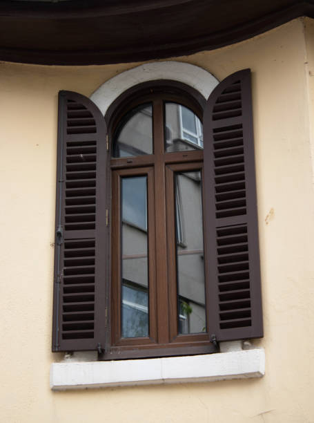 istock classic architecture with retractable wooden windows 2161738352