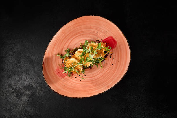 istock Crispy Tempura Cheese with Beetroot on Elegant Plate – Gourmet Appetizer Presentation 2161747707