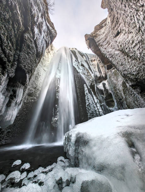 istock Hidden Winter Cascade of Gljufrafoss Waterfall, Iceland 2161754151