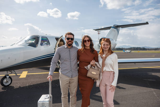 istock Affluent Family Returning from Vacation with Private Jet 2161758668