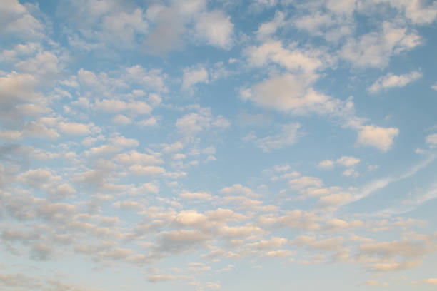 istock Beautiful clearly deep blue sky with white a little puffy clouds in a sunny day, soft focus. 2161763440