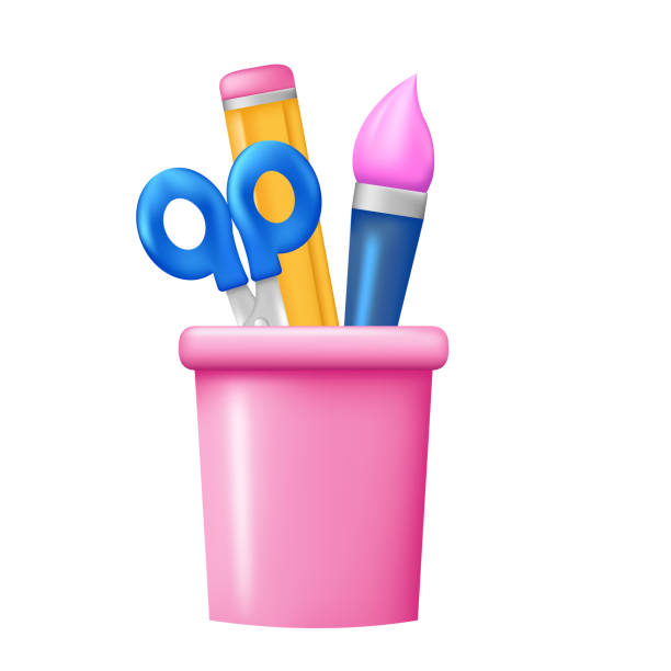 istock 3D Style Back To School Icon Pencil Can On A Transparent Background 2161765496