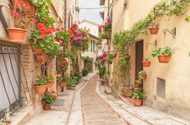istock Spello - The little aisle on the old Town. 2161765940