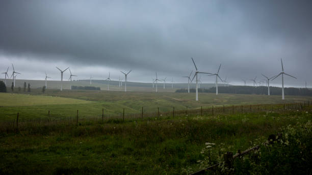 istock Windmills generating clean green electricity from wind energy 2161765977