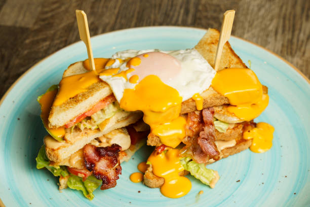 istock Club sandwich with egg and cheese 2161767080