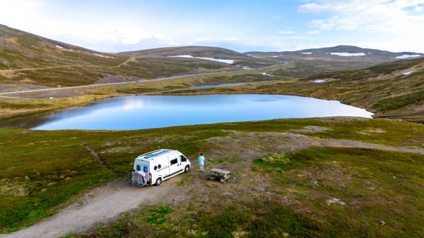 istock Camper Van Parked By a Lake in Norway, North Cape or Nordkapp, Norway 2161775708