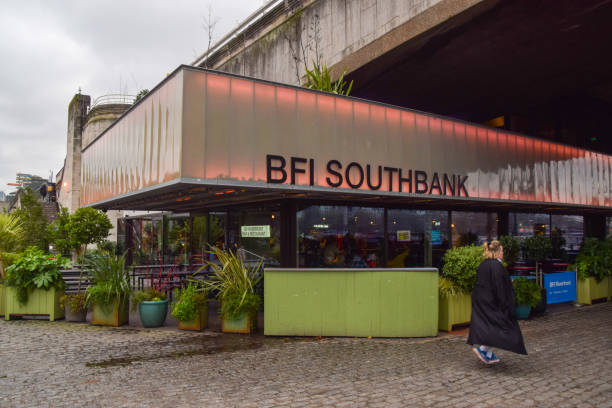 London, UK - January 5 2024. A woman walks past BFI Southbank