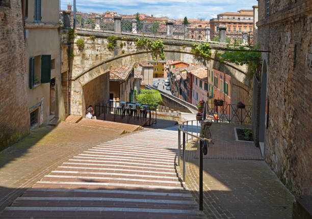 Perugia - The aqueduct and old town