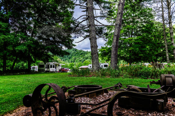 Preserved Mill and landscape in the Blueridge Mountains