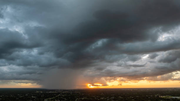 istock Heavy rainfall over Florida suburbs during summer thunderstorm in evening 2161790582