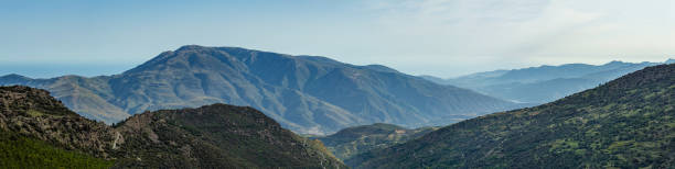 istock Panoramic view on sea side from trail to  Mulhacen peak 2161790860
