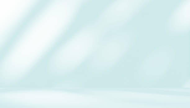 istock Empty light cyan blue green pastel room studio with sunlight effect shadow. 2161792472
