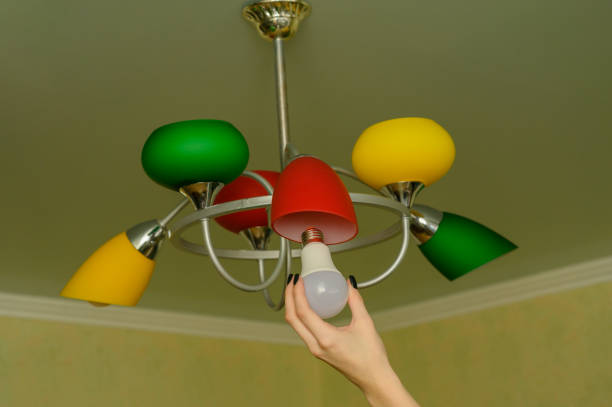 istock replacement of the LED lamp. concept 2161793395