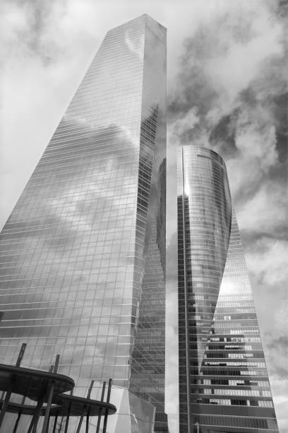 Madrid - Skyscraper Torre de Cristal by Cesar Pelli & Associates Architects and Torre Espacio by architect Henry N. Cobb