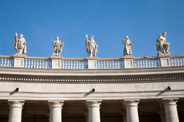 istock Rome - Bernini colonnade - detail 2161816596