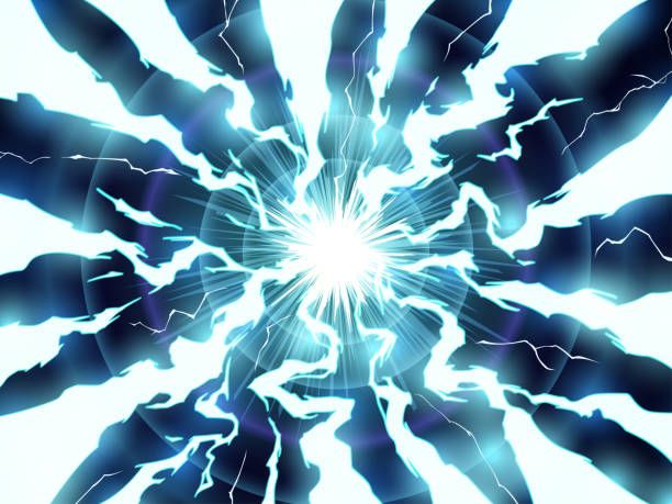 ilustraciones, imágenes clip art, dibujos animados e iconos de stock de lightning background - en el centro