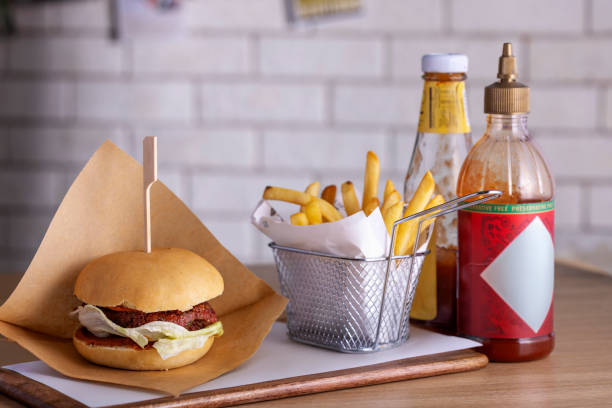 istock Homemade delicious crispy chicken burger 2161825631