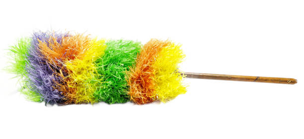 istock Duster from colorful plastic rope isolated on white background 2161828189