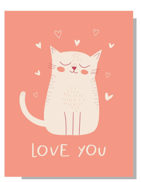 290+ Cat «I Love You» Stock Illustrations, Royalty-Free Vector