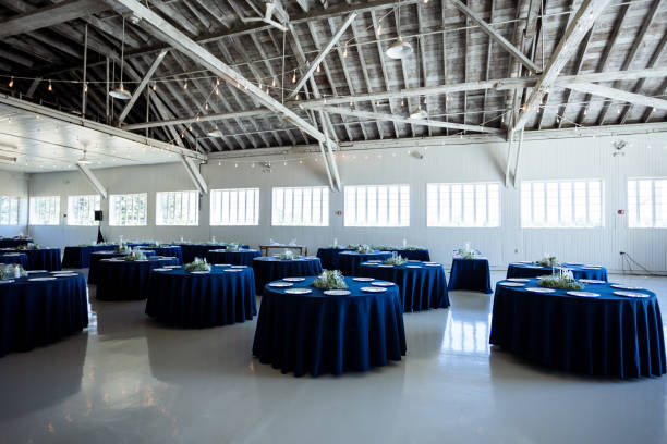istock Wedding Reception Hall Event Tables and centerpieces 2161837443
