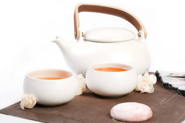 istock japanese tea in small cups and tea pot 2161846417