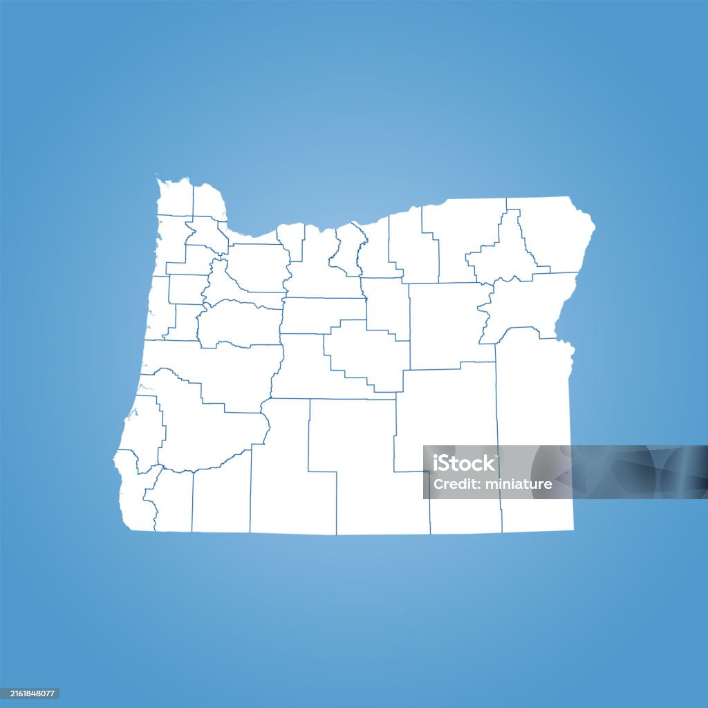 Oregon Map Stock Illustration - Download Image Now - Abstract, American ...