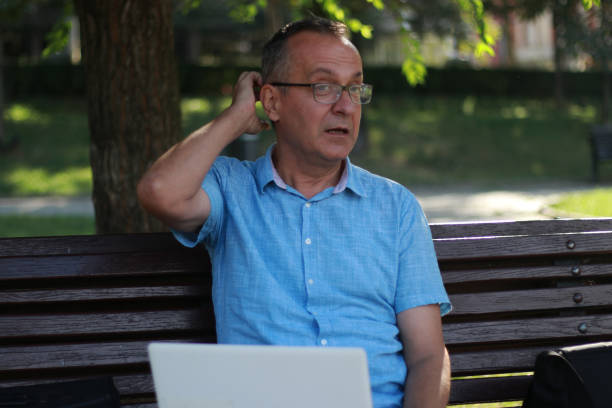 istock Online interview businessman and partner 2161852054