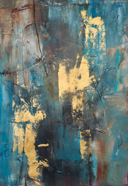 istock Modern impressionism technique. Wall poster print template. Abstract painting art. Hand drawn by dry brush of paint background texture. Oil painting style. Artistic pattern for web or graphic design. 2161858259