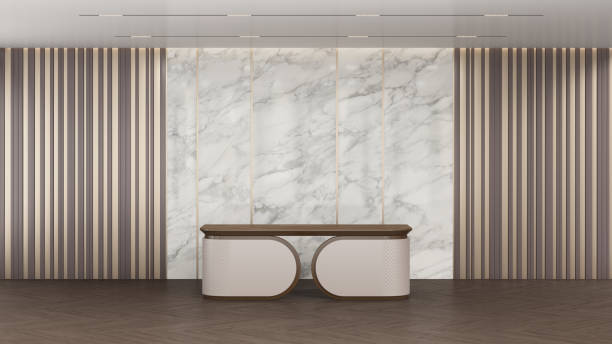 istock 3D rendering of a blank management desk 2161860012