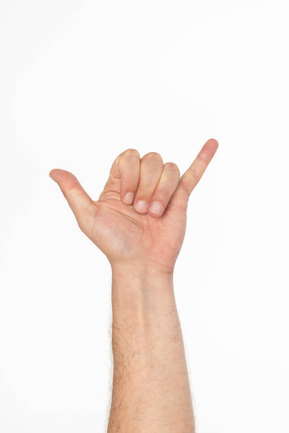 Natural man Hand gesturing Hang Loose, Shaka, Hand Gesture