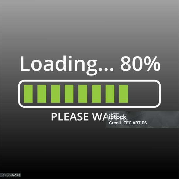 Vector Loading Progress Bar 80 Stock Illustration - Download Image Now ...