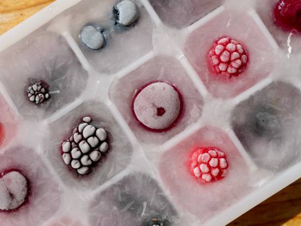 istock Frozen berries in a container by the piece 2161866658