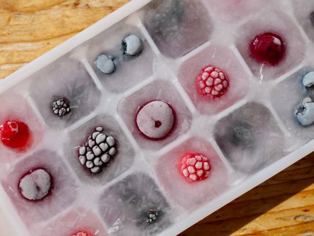 istock Frozen berries in a container by the piece 2161866667