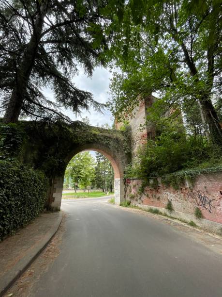 istock arch over the driveway 2161866925