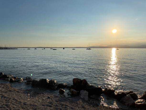 istock sunset over the lake 2161866991