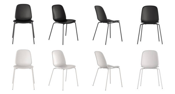istock 3D rendering of Dining chairs in different views 2161867806